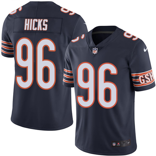 Men's Chicago Bears #96 Akiem Hicks Navy Blue Vapor Untouchable Limited Stitched NFL Jersey